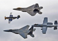 F22 Raptor- P51 Mustang-